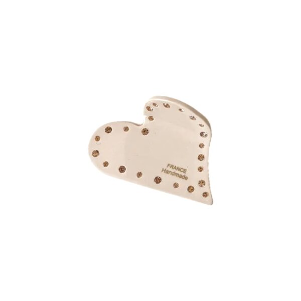 Diamond White Heart Hair Clip