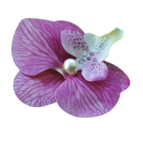 Orchid Flower Hair Clip Pink