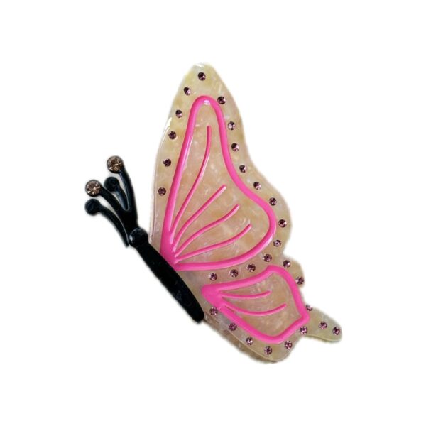 Butterfly Pink Wings Hair Clip