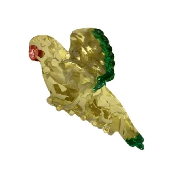 Mottled Yellow Bird Hair clip