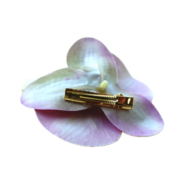 Orchid Flower Hair Clip Light Pink - Image 2