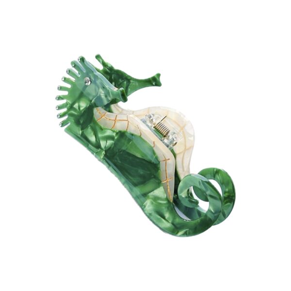 Green Seahorse Hair Clip