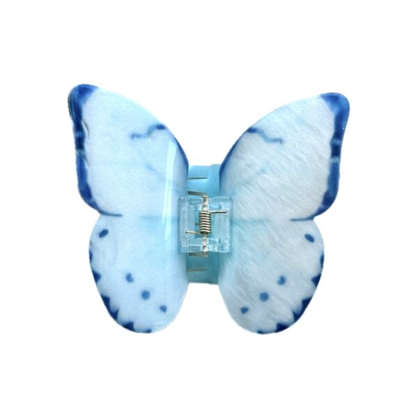 French Elegant Blue Butterfly Hair Clip