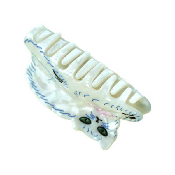 White Cat Hair Clip - Image 2