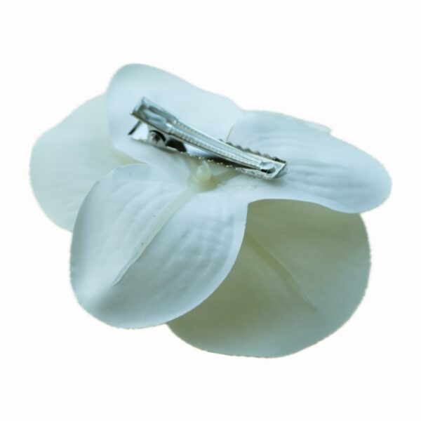 Orchid Flower Hair Clip White - Image 2