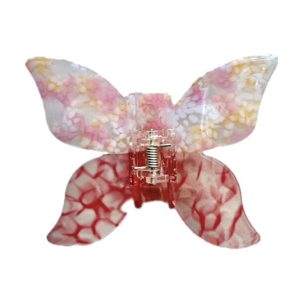 Butterfly Pink Red Hair Clip