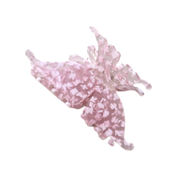 Flower Pink Butterfly Hair Clip