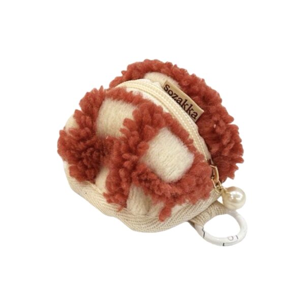 Waffle Shape Earphone Bag Mini Red Color