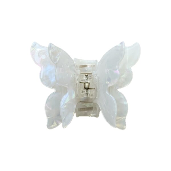 Butterfly Purple White Hair Clip