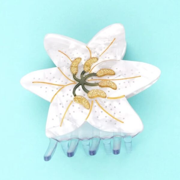 Lily White Hair Clip - Image 2