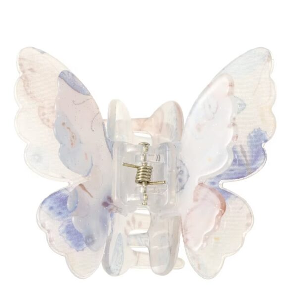 Butterfly White Blue Hair Clip