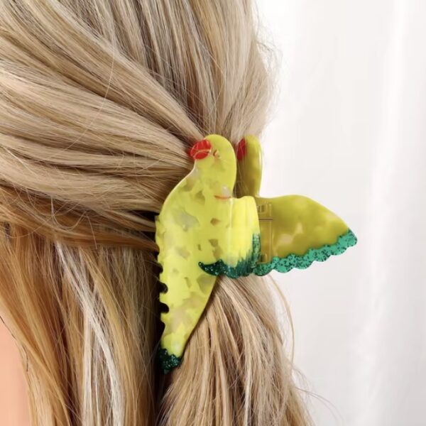 Mottled Yellow Bird Hair clip - Image 3