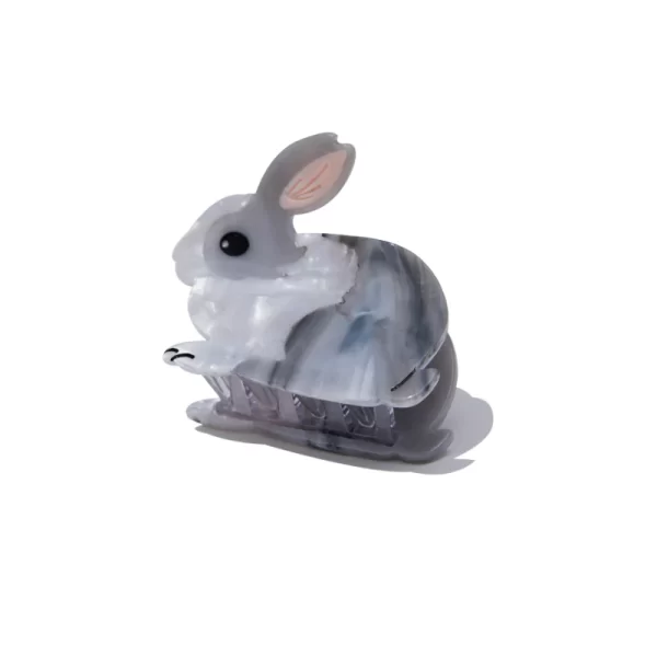 Grey Rabbit Bunny Hair Clip - Image 5