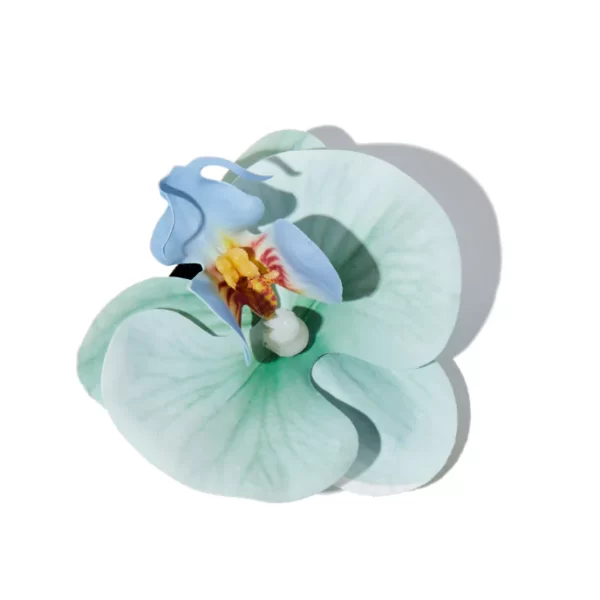 Orchid Flower Hair Clip Green