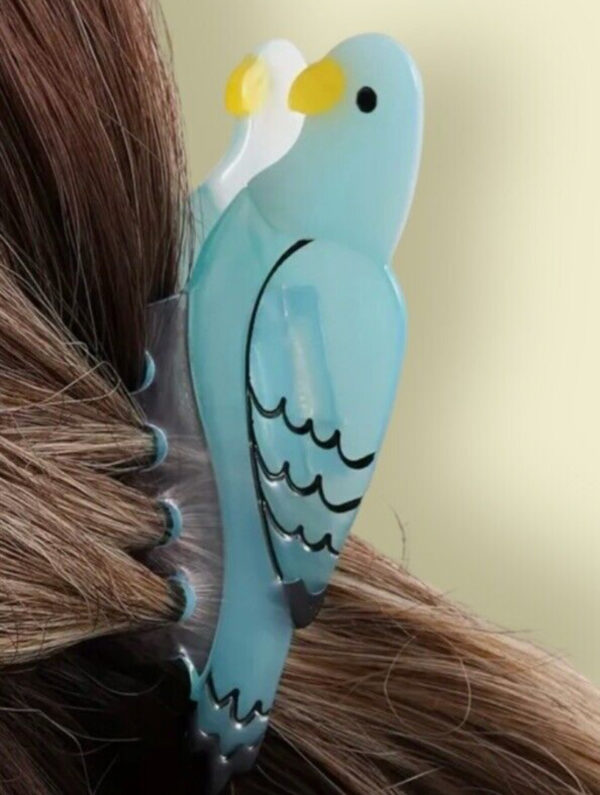 Light Blue Parrot Hair Clip - Image 3
