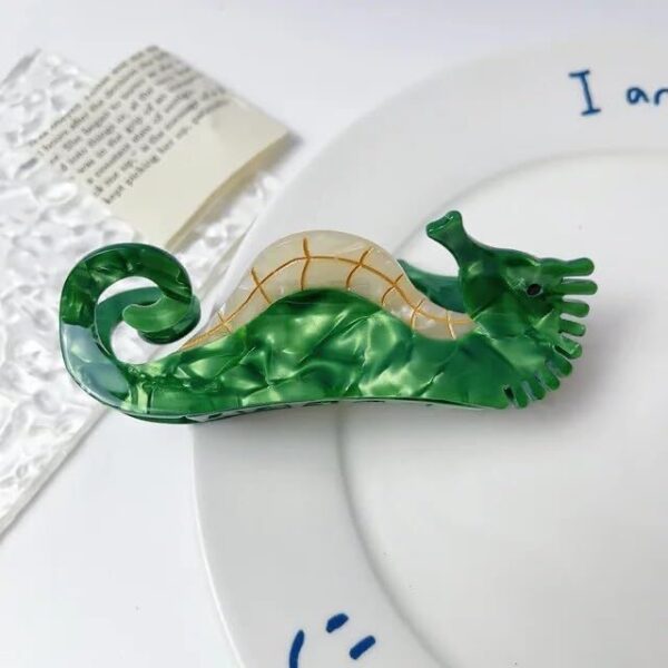 Green Seahorse Hair Clip - Image 4