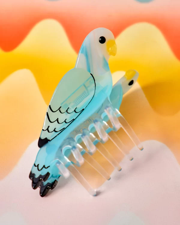 Light Blue Parrot Hair Clip - Image 2