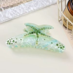 Starfish Green Hair Clip