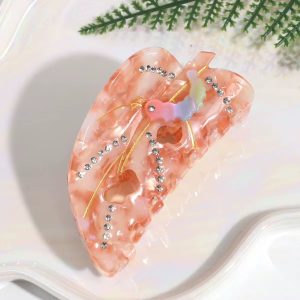 Brown Leaf Caterpillar Hair Clip